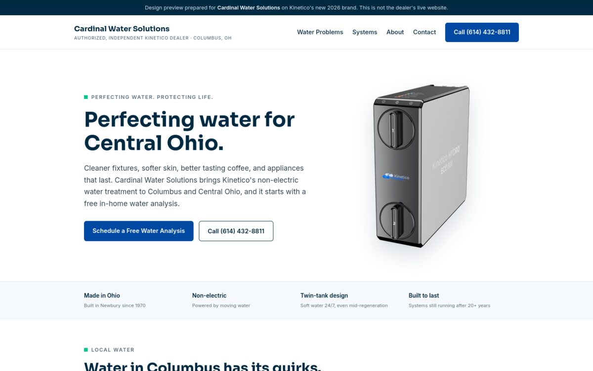 One-Page Launch demo homepage
