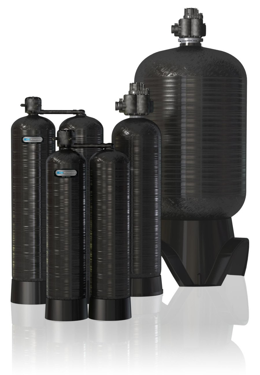 Commercial scale Kinetico water treatment tanks