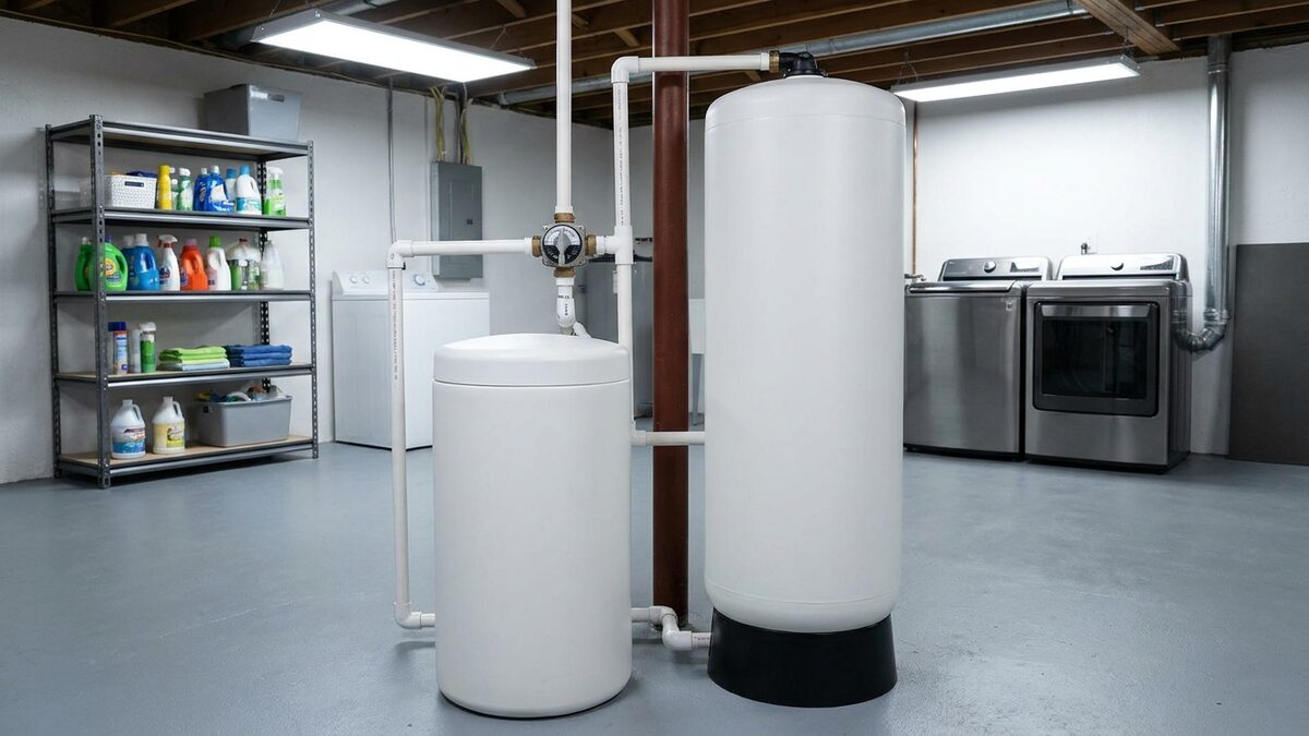 Non-electric water softener tanks